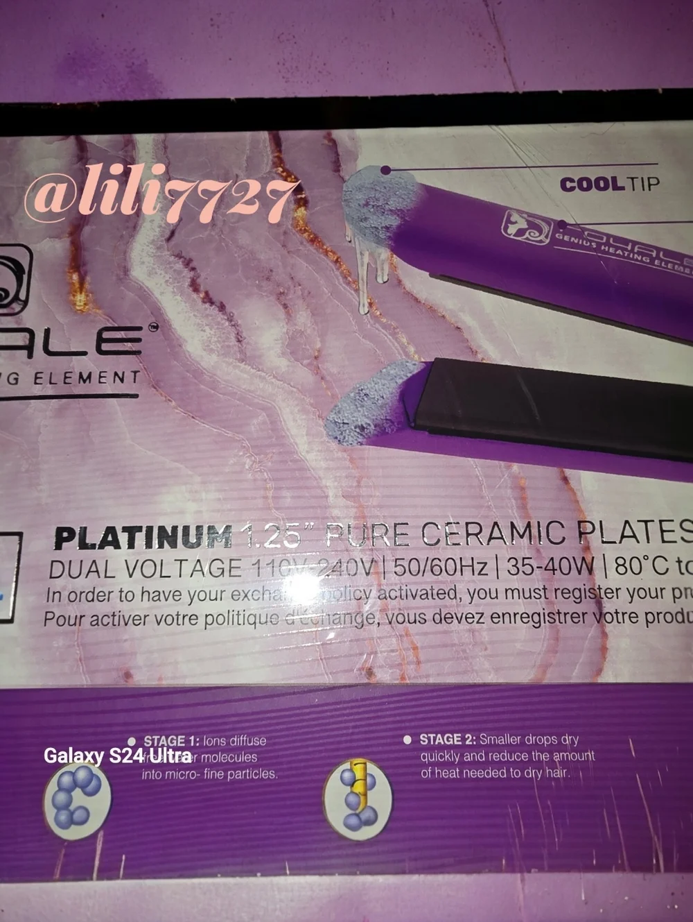 Royale Genius Platinum Heating Element Straightener Feat 1.25